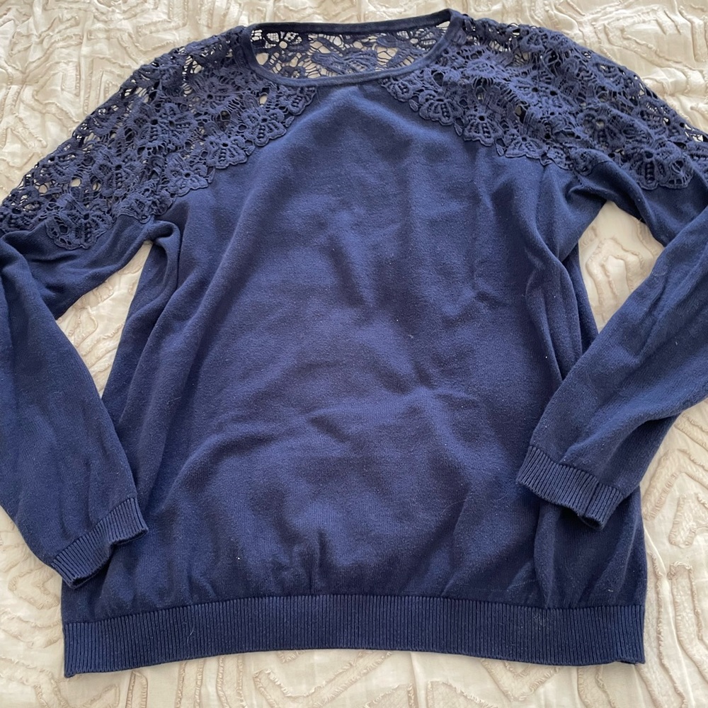 Asos cotton lace crochet sweater asos size 8